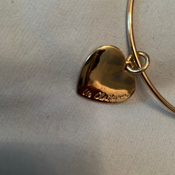 Liz, Claiborne, bangle, charms, gold, rhinestone letters, Alex Ani - Picture 2 of 5